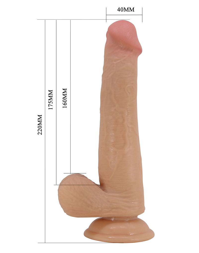 Tallen Sliding Skin Dildo 22cm Nude - Afbeelding 6