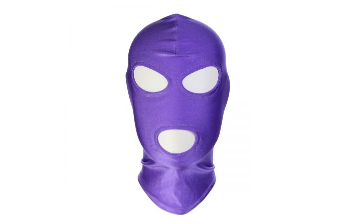 Purple BDSM Hood Classic 3 Hole