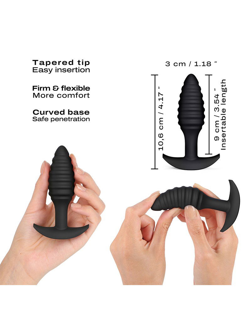 Dorcel Spiral Plug Butt Plug Zwart - Afbeelding 3