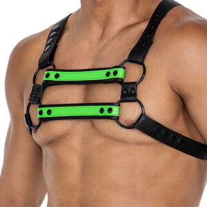 H4RNESS van C4M – 4WAY Harnas – Blazing Groen