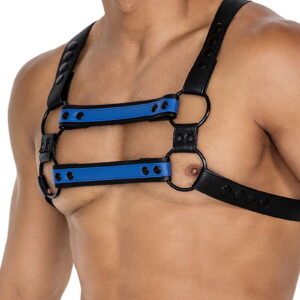 H4RNESS by C4M – 4WAY Harnas – Stralend Blauw