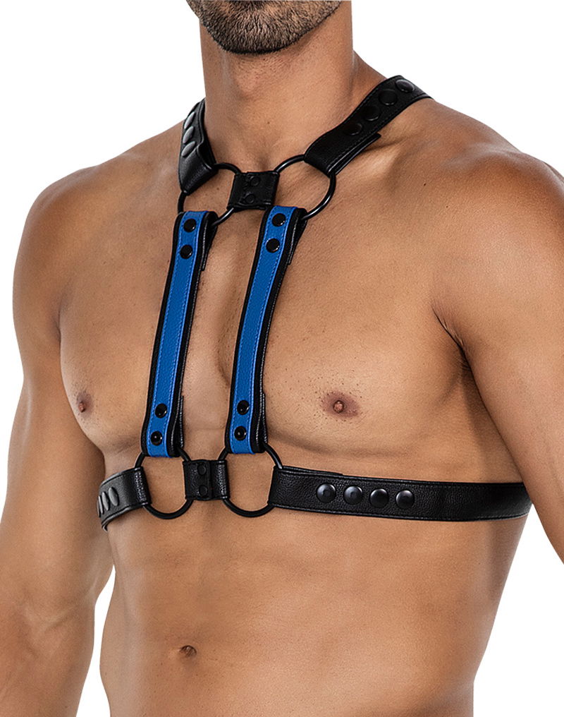 H4RNESS by C4M - 4WAY Harnas - Stralend Blauw - Afbeelding 6