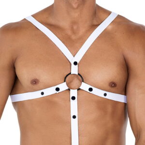 H4RNESS by C4M – C-Ring Gekruist Harnas – Wit