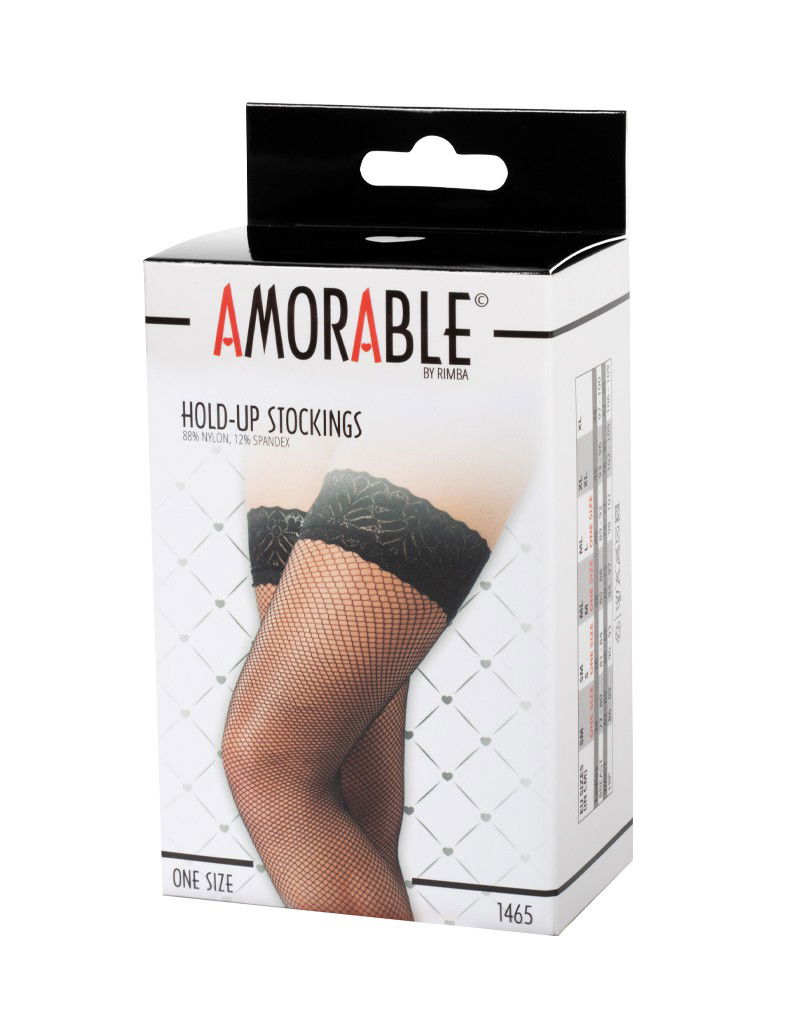 Amorable by Rimba Hold-Up Netkousen Zwart - Afbeelding 2