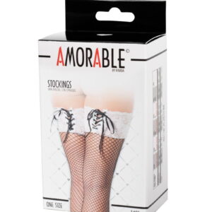Amorable by Rimba – Kousen – One Size – Zwart / Wit