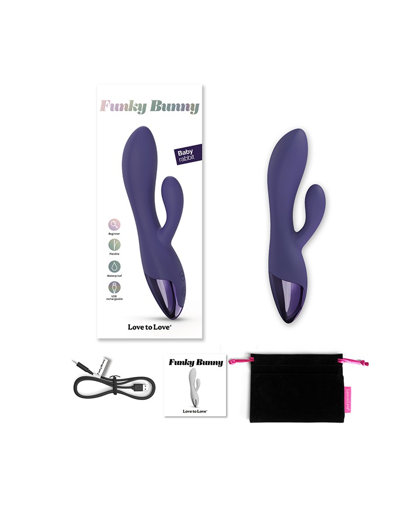 Love to Love Funky Bunny Rabbit Vibrator Indigo - Afbeelding 3