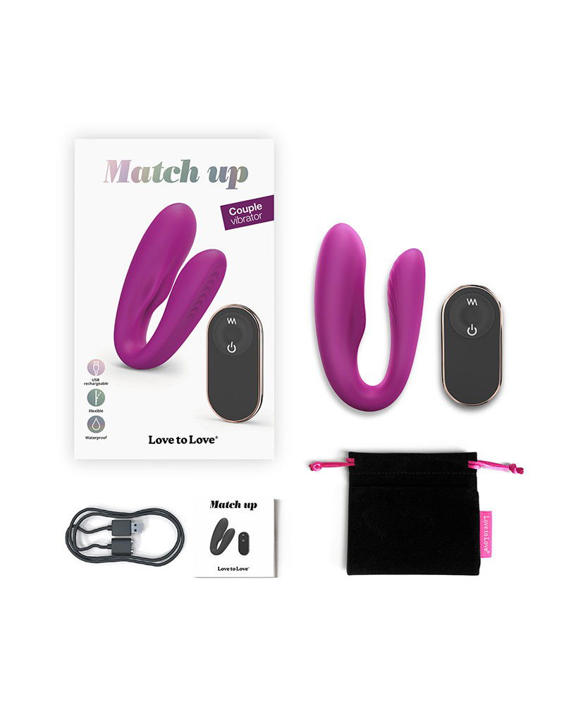 Love to Love Match Up Koppelvibrator Roze - Afbeelding 3