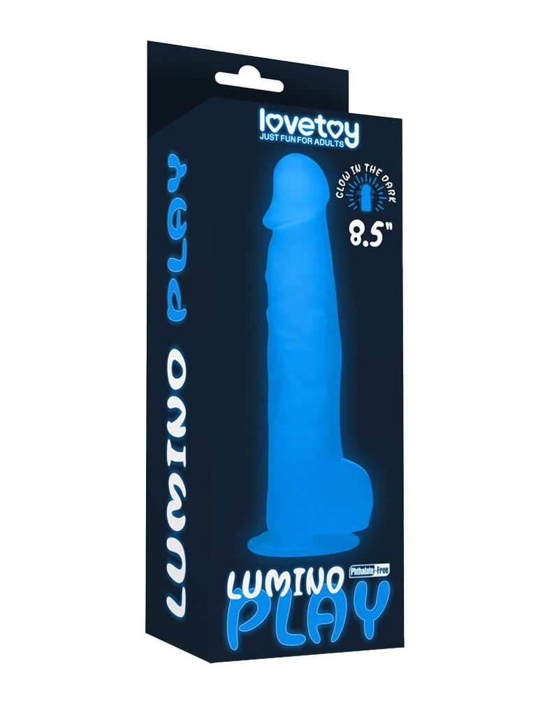 LoveToy Lumino Play Dildo 21.5 cm Glow in the Dark - Afbeelding 2