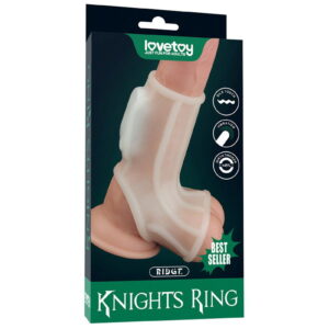 LoveToy Ridge Knights Ring Vibrerende Sleeve Wit
