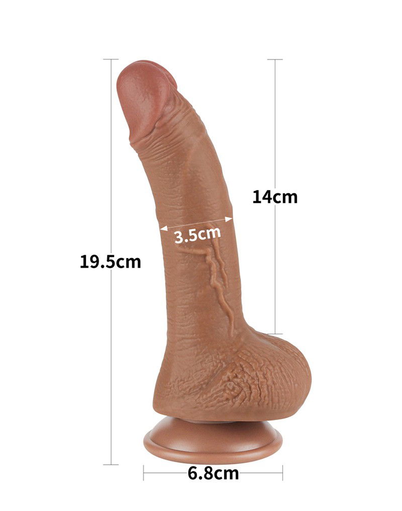 LoveToy Sliding Skin Dildo 19,5 cm Bruin - Afbeelding 9