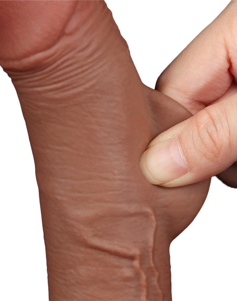 LoveToy Sliding Skin Dildo 19,5 cm Bruin - Afbeelding 13