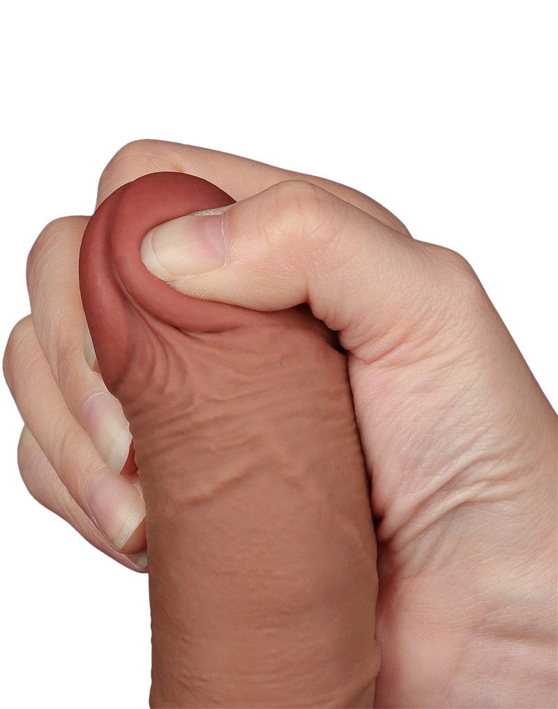LoveToy Sliding Skin Dildo 19,5 cm Bruin - Afbeelding 14