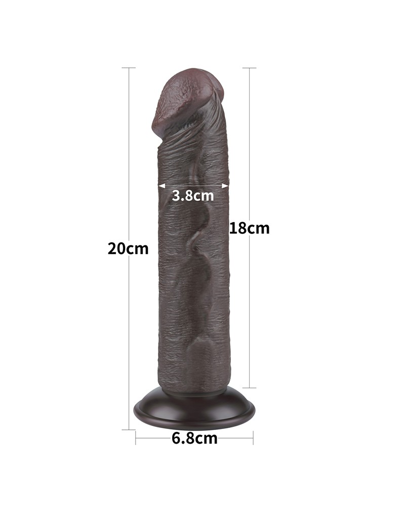 LoveToy Aftrekbare dildo 20 cm Zwart - Afbeelding 7
