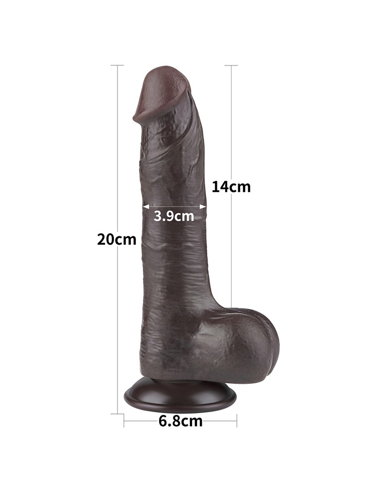 LoveToy Aftrekbare dildo 20 cm Zwart - Afbeelding 8