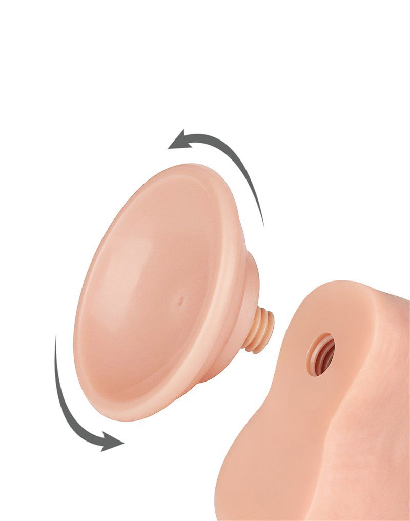LoveToy Glijdende Huid Dildo 20 cm Nude - Afbeelding 6