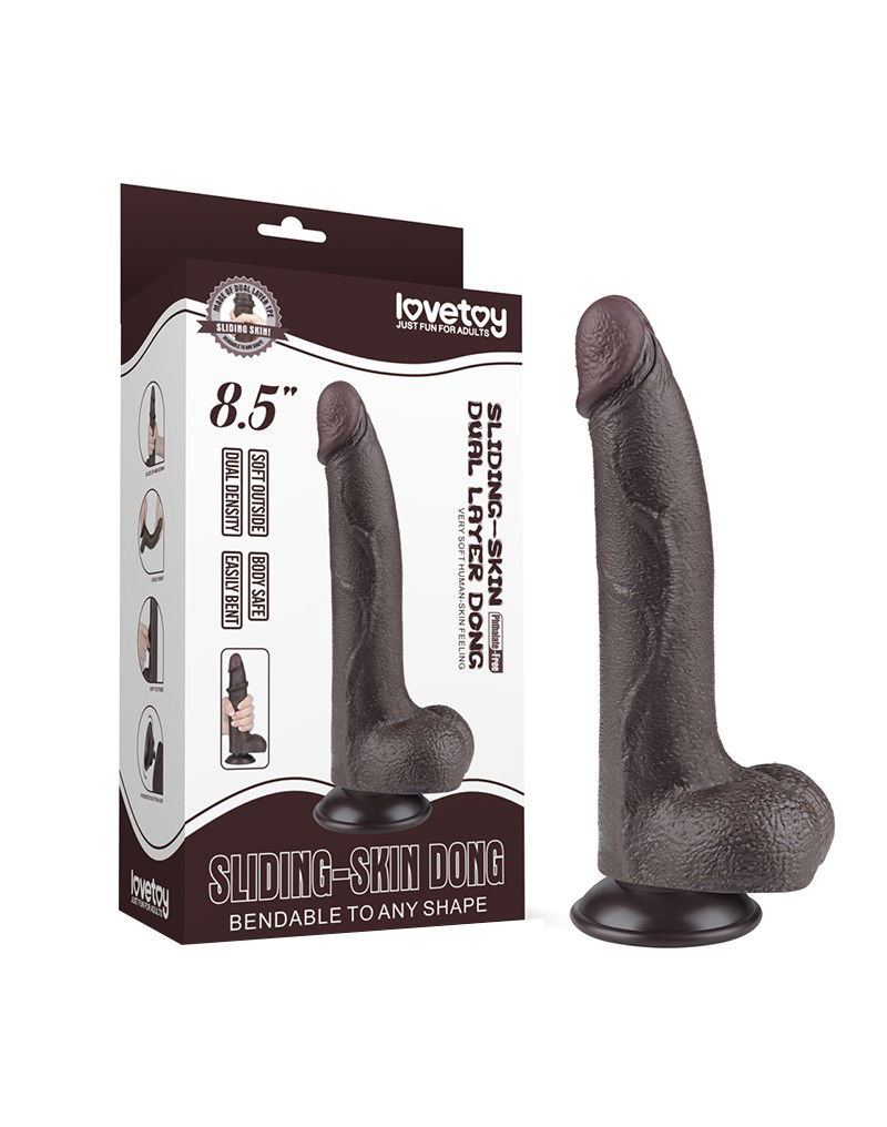 LoveToy Aftrekbare dildo 20 cm Zwart - Afbeelding 2