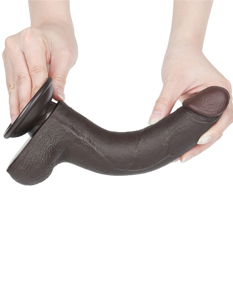 LoveToy Aftrekbare dildo 20 cm Zwart - Afbeelding 4