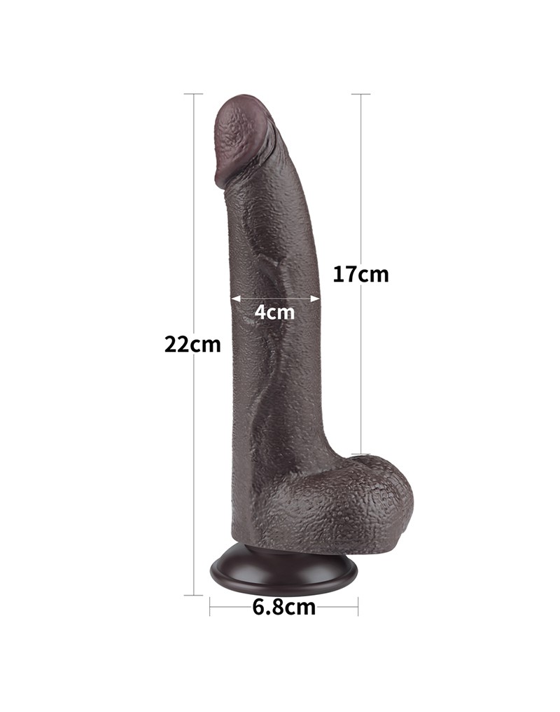 LoveToy Aftrekbare dildo 20 cm Zwart - Afbeelding 5