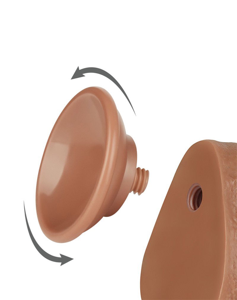 LoveToy Sliding Skin Dildo 20x4cm Bruin - Afbeelding 8