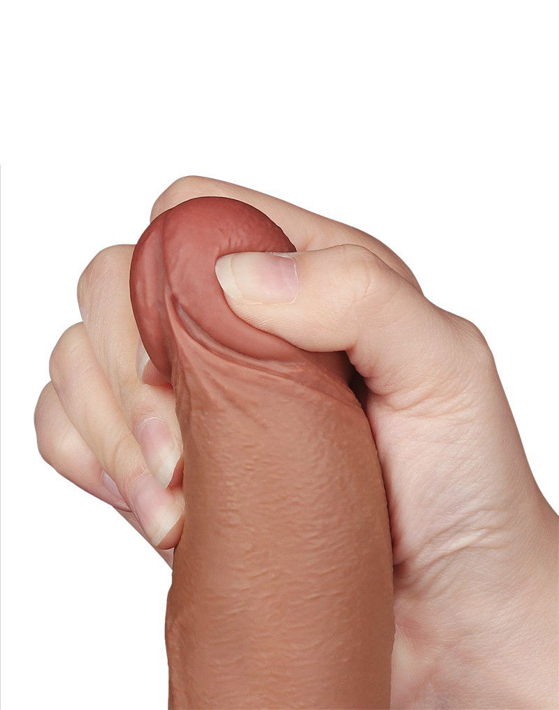 LoveToy Sliding Skin Dildo 20x4cm Bruin - Afbeelding 12
