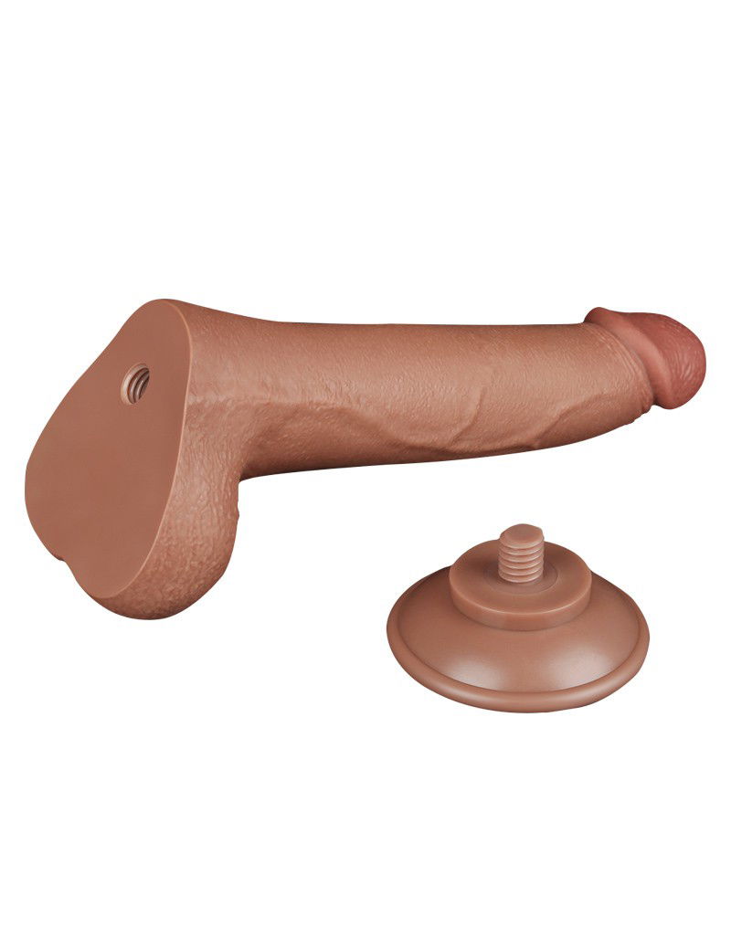 LoveToy Sliding Skin Dildo 20x4cm Bruin - Afbeelding 13