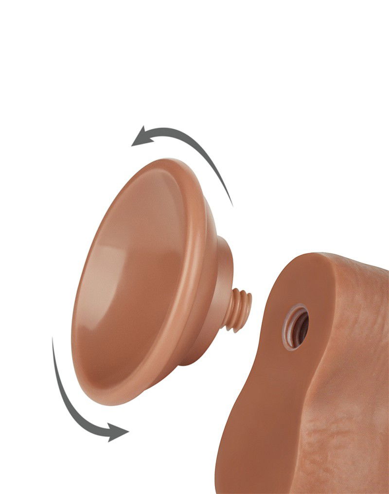 LoveToy Sliding Skin Dildo 20,8x4 cm Bruin - Afbeelding 14