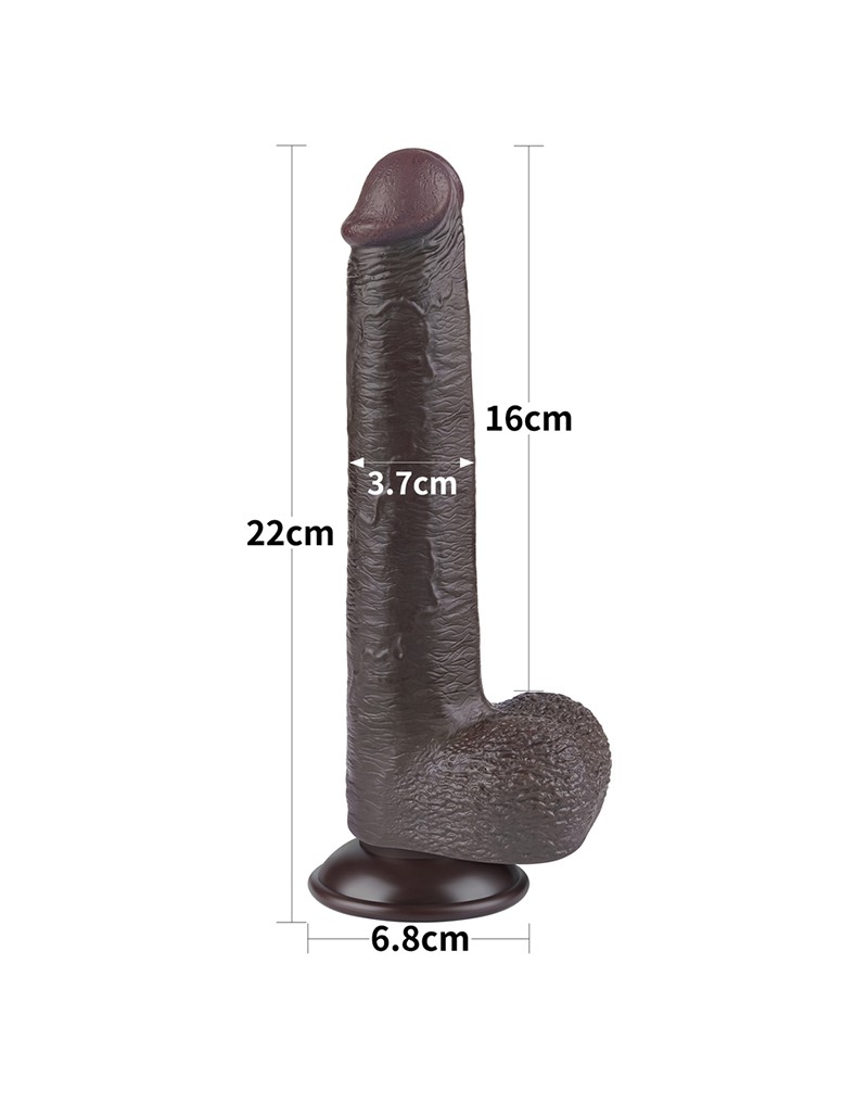 LoveToy Aftrekbare dildo 22 cm Zwart - Afbeelding 13