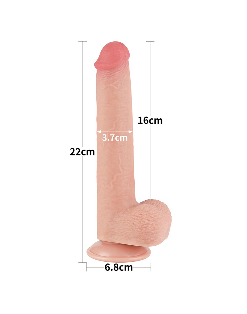 LoveToy Aftrekbare dildo 22 cm Nude - Afbeelding 14