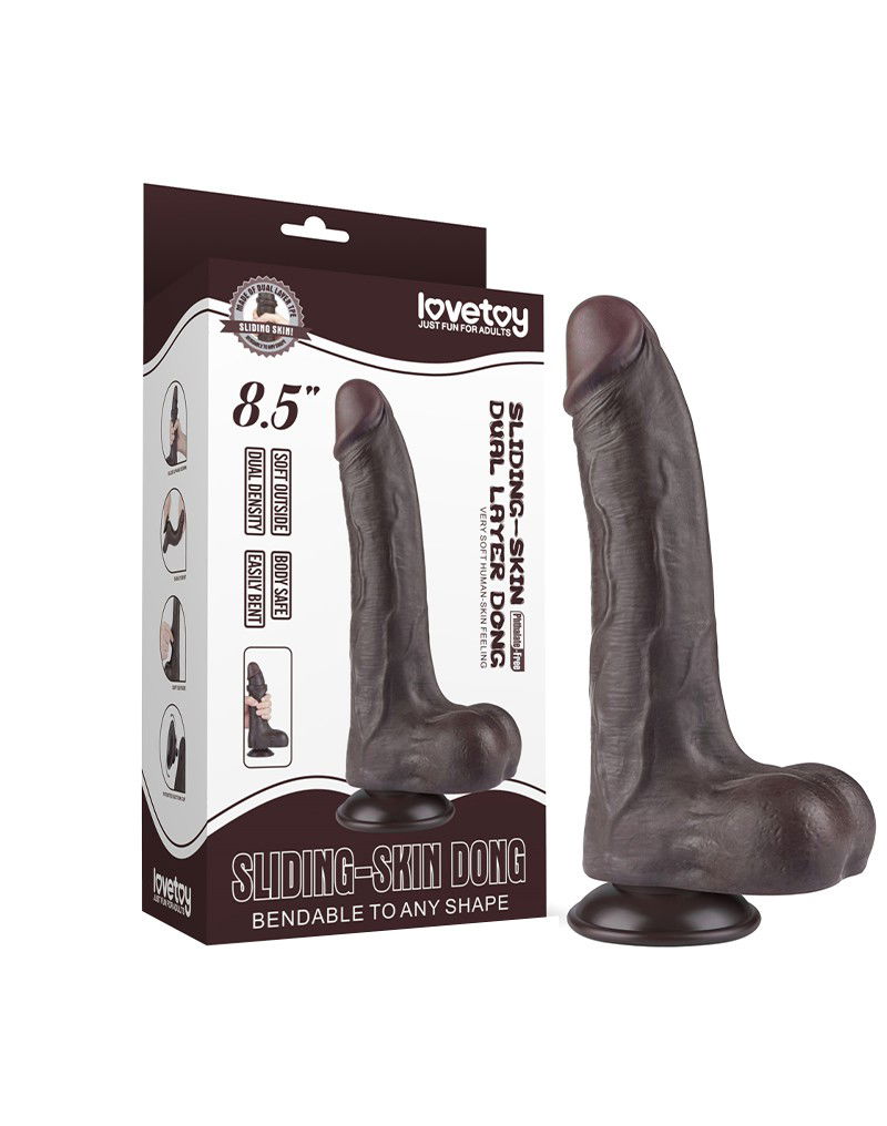 LoveToy Aftrekbare dildo 22 cm Zwart - Afbeelding 2