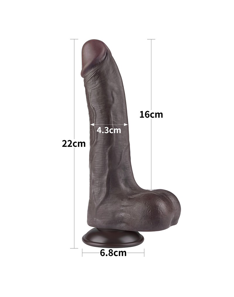 LoveToy Aftrekbare dildo 22 cm Zwart - Afbeelding 8