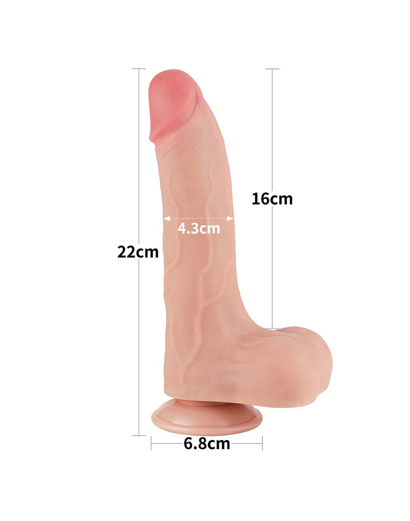 LoveToy Aftrekbare dildo 22 cm Nude - Afbeelding 14