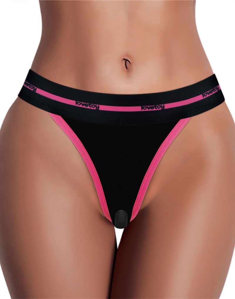 Slut Bedrukte vibrerende sexy slip Zwart - Afbeelding 3