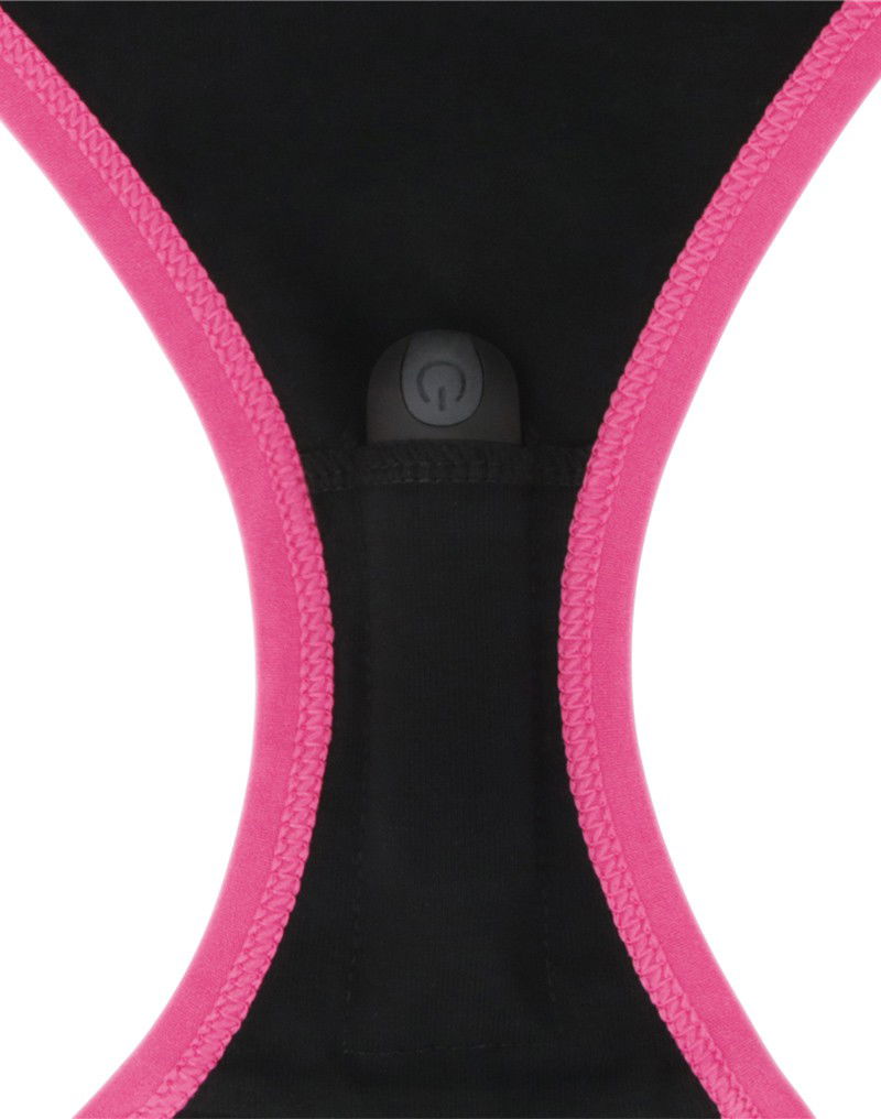 Slut Bedrukte vibrerende sexy slip Zwart - Afbeelding 4