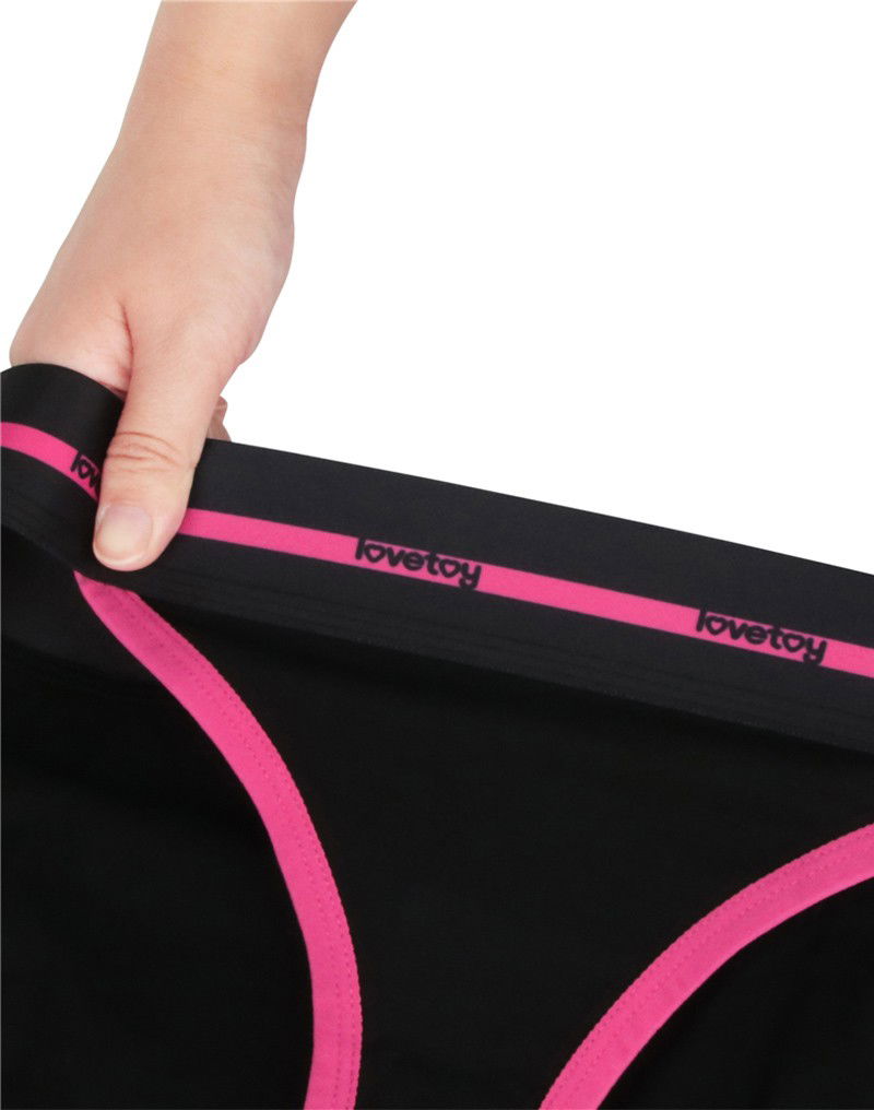 Slut Bedrukte vibrerende sexy slip Zwart - Afbeelding 8