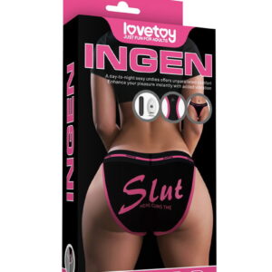 Slut Bedrukte vibrerende sexy slip Zwart