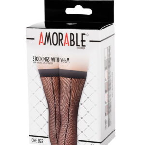 Amorable by Rimba – Netkousen met Naad – One Size – Zwart