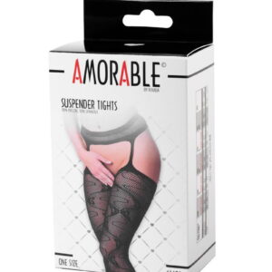 Amorable by Rimba – Panty met Jarretelles – One size – Zwart