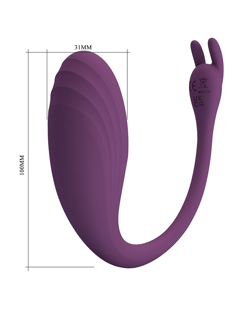 Catalina Draagbare Vibrator met App-bediening Paars - Afbeelding 8