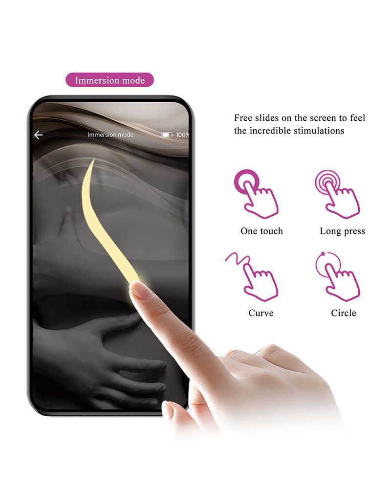 Catalina Draagbare Vibrator met App-bediening Paars - Afbeelding 12