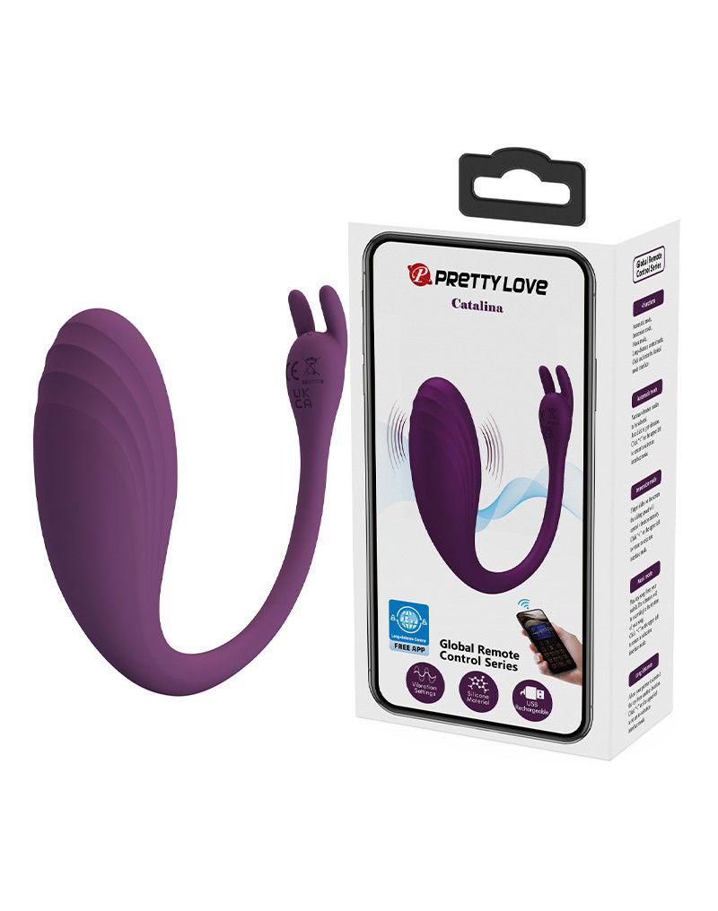 Catalina Draagbare Vibrator met App-bediening Paars - Afbeelding 16