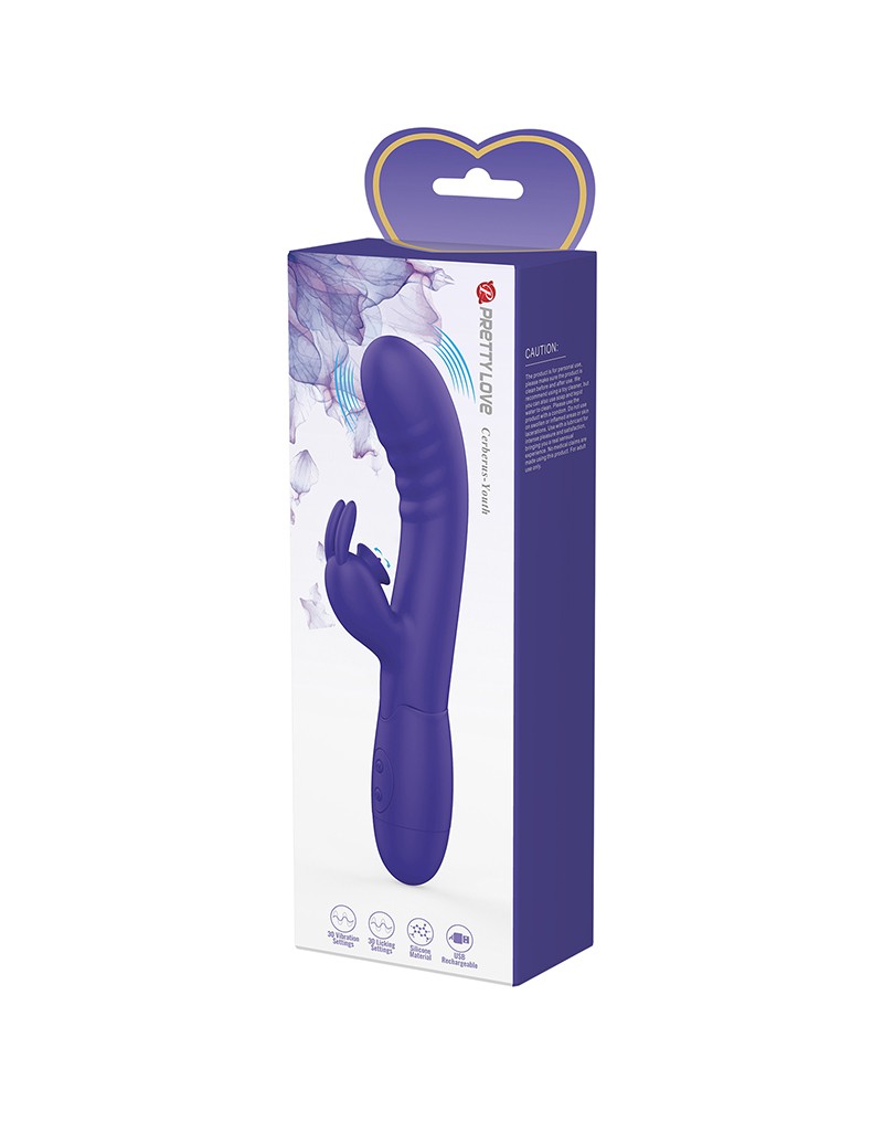 Cerberus-Youth Rabbit Vibrator Paars - Afbeelding 2