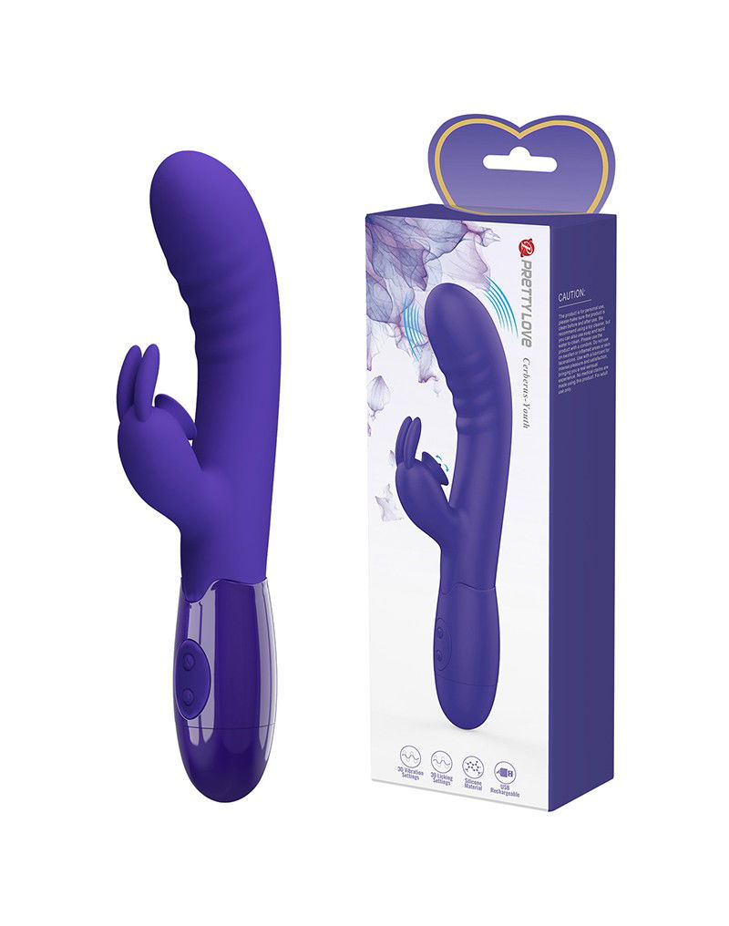 Cerberus-Youth Rabbit Vibrator Paars - Afbeelding 12