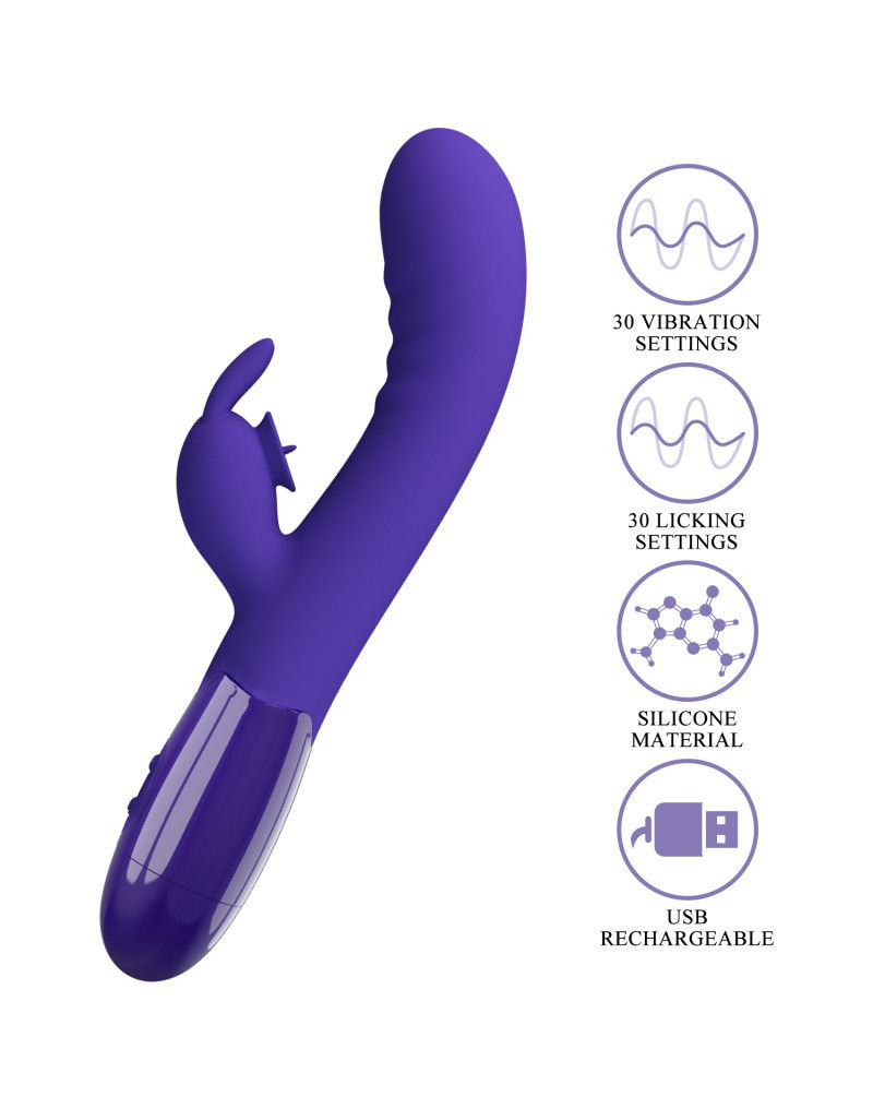 Cerberus-Youth Rabbit Vibrator Paars - Afbeelding 11