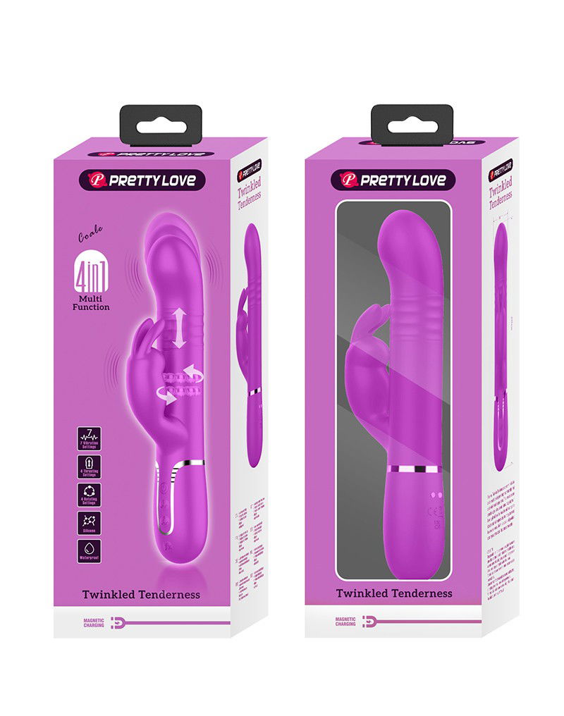 Pretty Love Coale Rabbit Vibrator Paars - Afbeelding 2