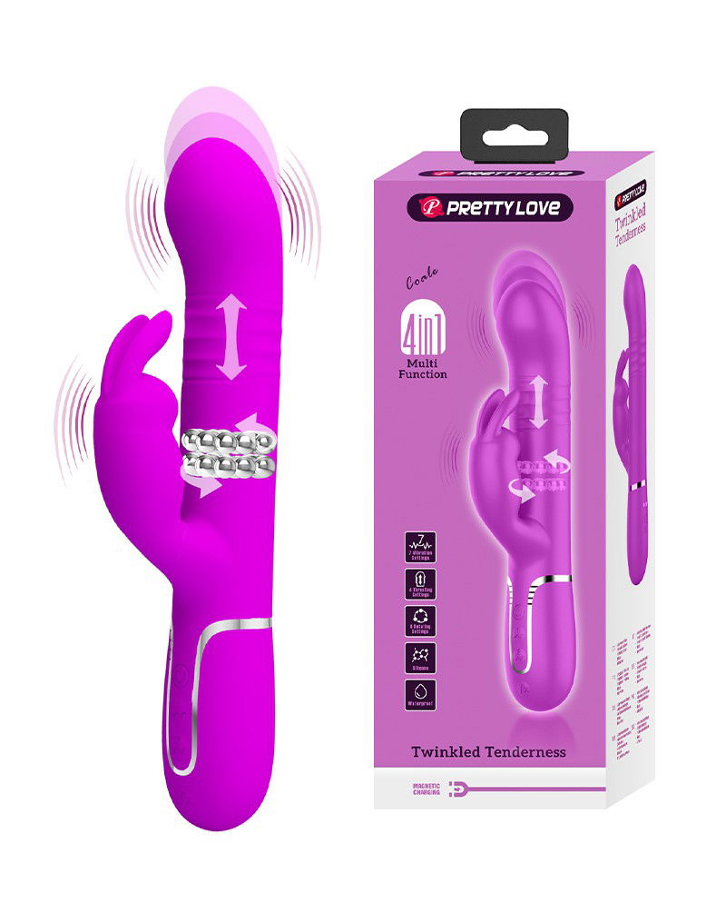 Pretty Love Coale Rabbit Vibrator Paars - Afbeelding 9