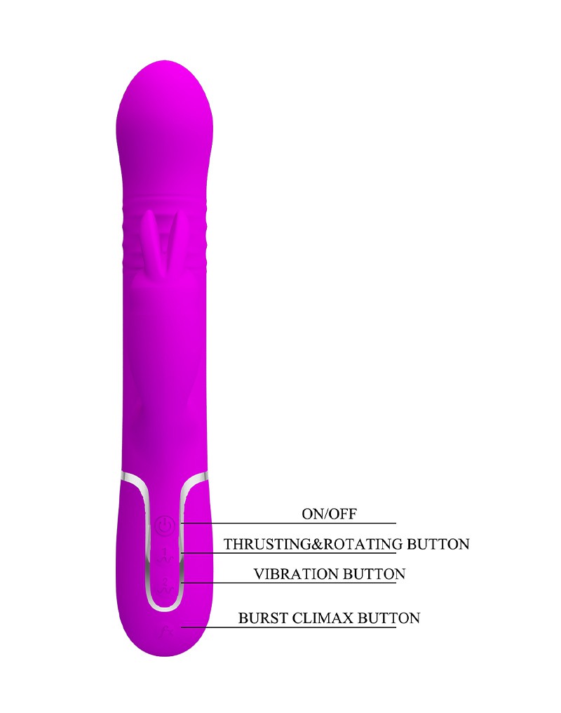 Pretty Love Coale Rabbit Vibrator Paars - Afbeelding 8