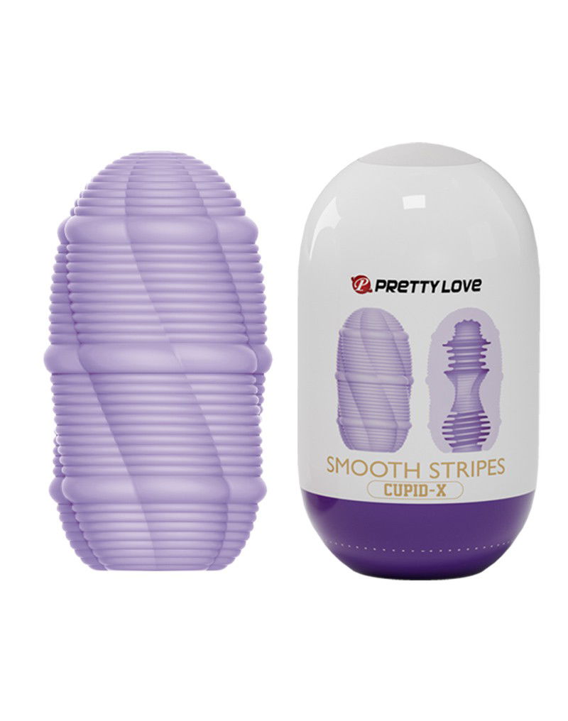 Pretty Love Cupid X Smooth Stripes Masturbator Paars