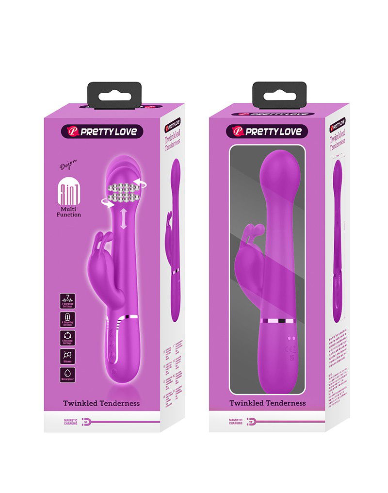 Pretty Love Dejon Rabbit Vibrator Paars - Afbeelding 2