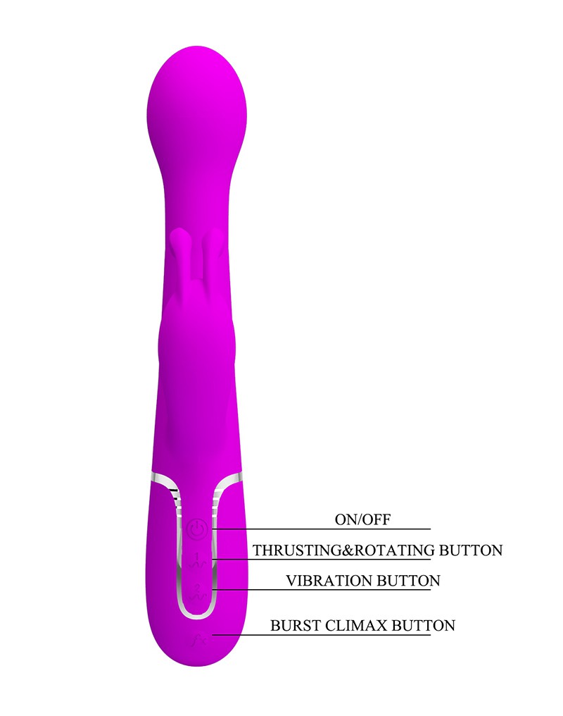 Pretty Love Dejon Rabbit Vibrator Paars - Afbeelding 9