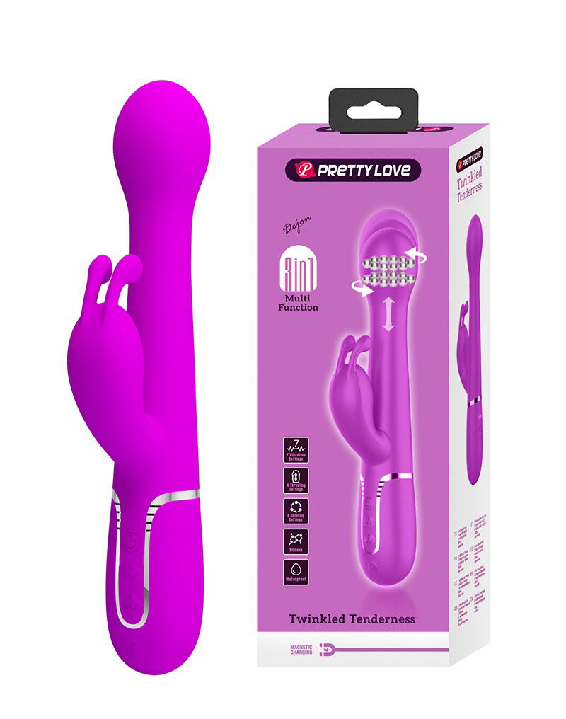 Pretty Love Dejon Rabbit Vibrator Paars - Afbeelding 11